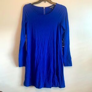NWT EXPRESS blue long sleeve dress size small